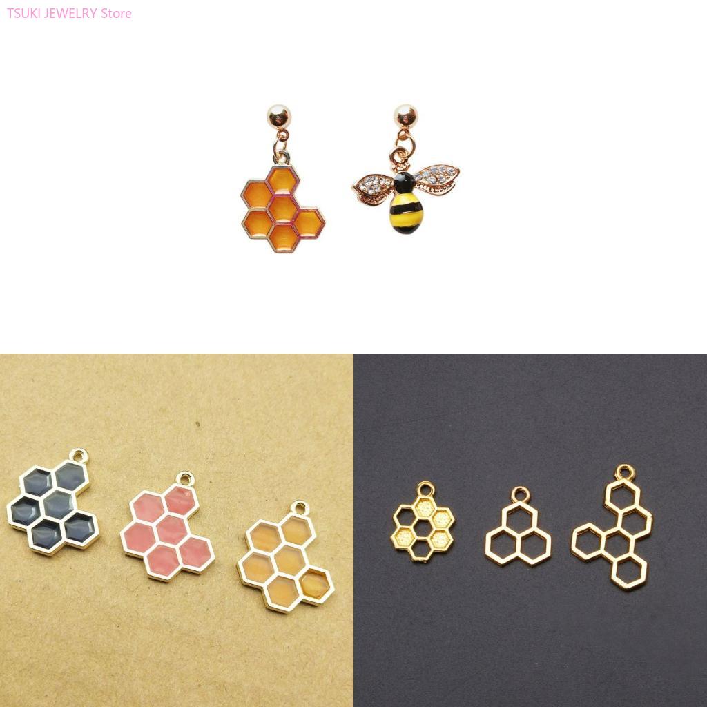 Bezels Set Pendant - 62KE 10x/ensemble pendentif en nid d'abeille