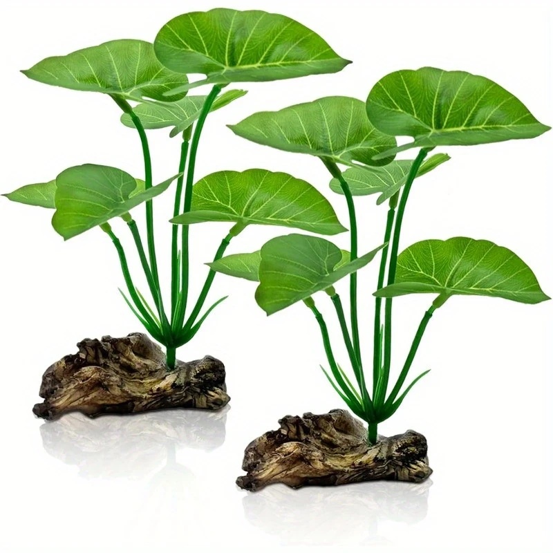 Terrarium Moss Art - Plantes d'aquarium artificielles, feuilles flottantes réalistes,