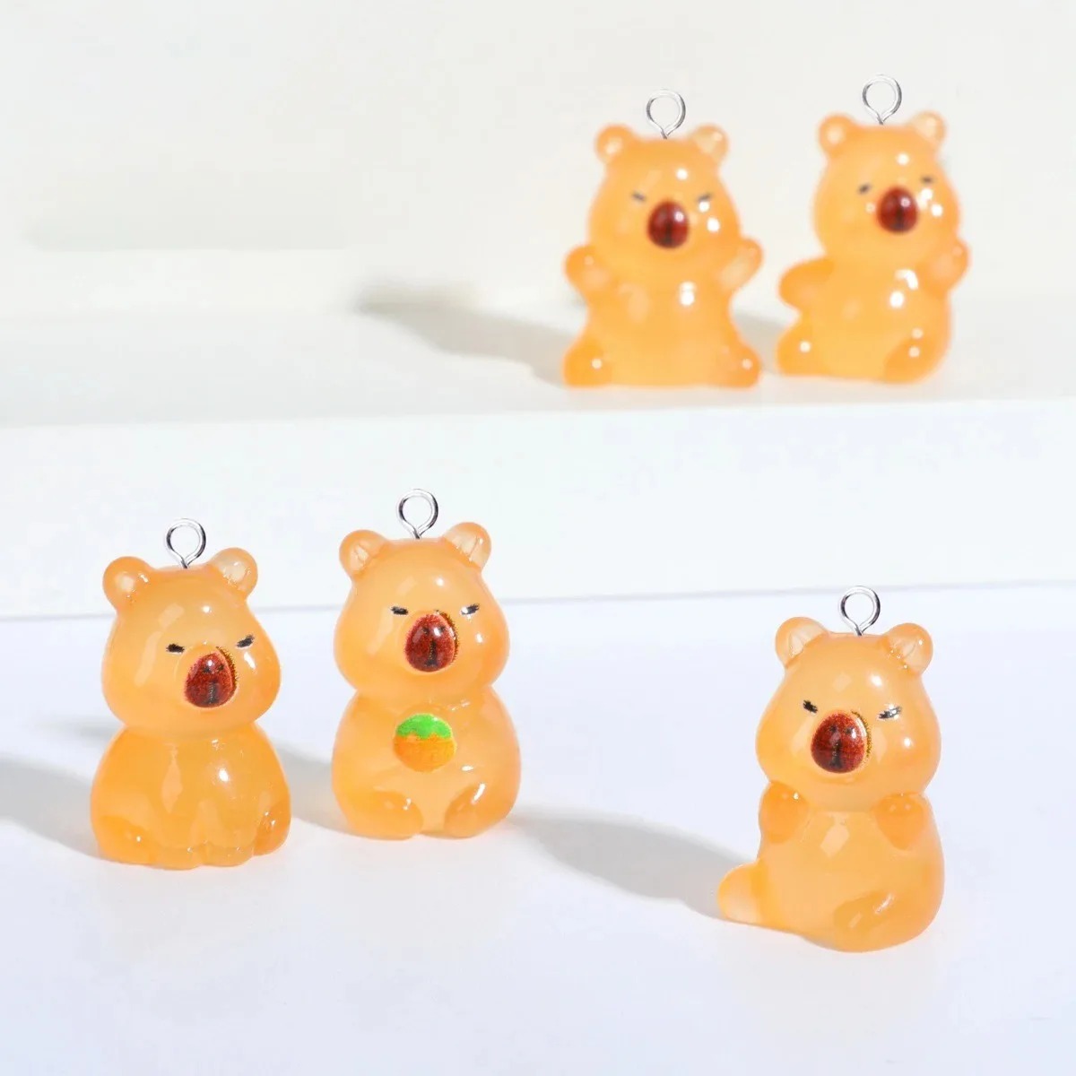 Resin Craft Supplies - 10 Breloques en résine plates Kawaii,