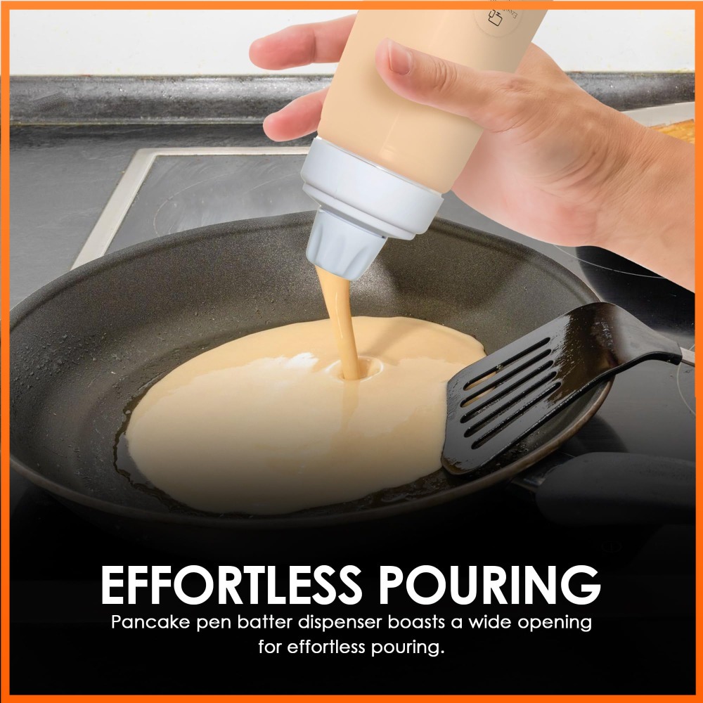 Mixing Cup Silicone - Bouteille Distributrice de Pâte à Crêpes