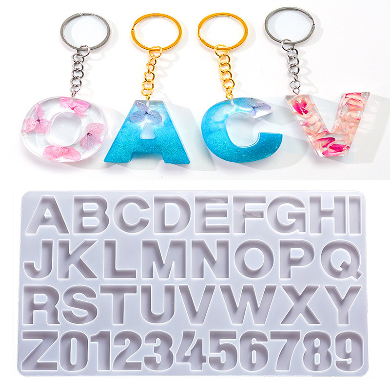 Epoxy Uv Resin Kit - Alphabet résine époxy Silicone moule bricolage