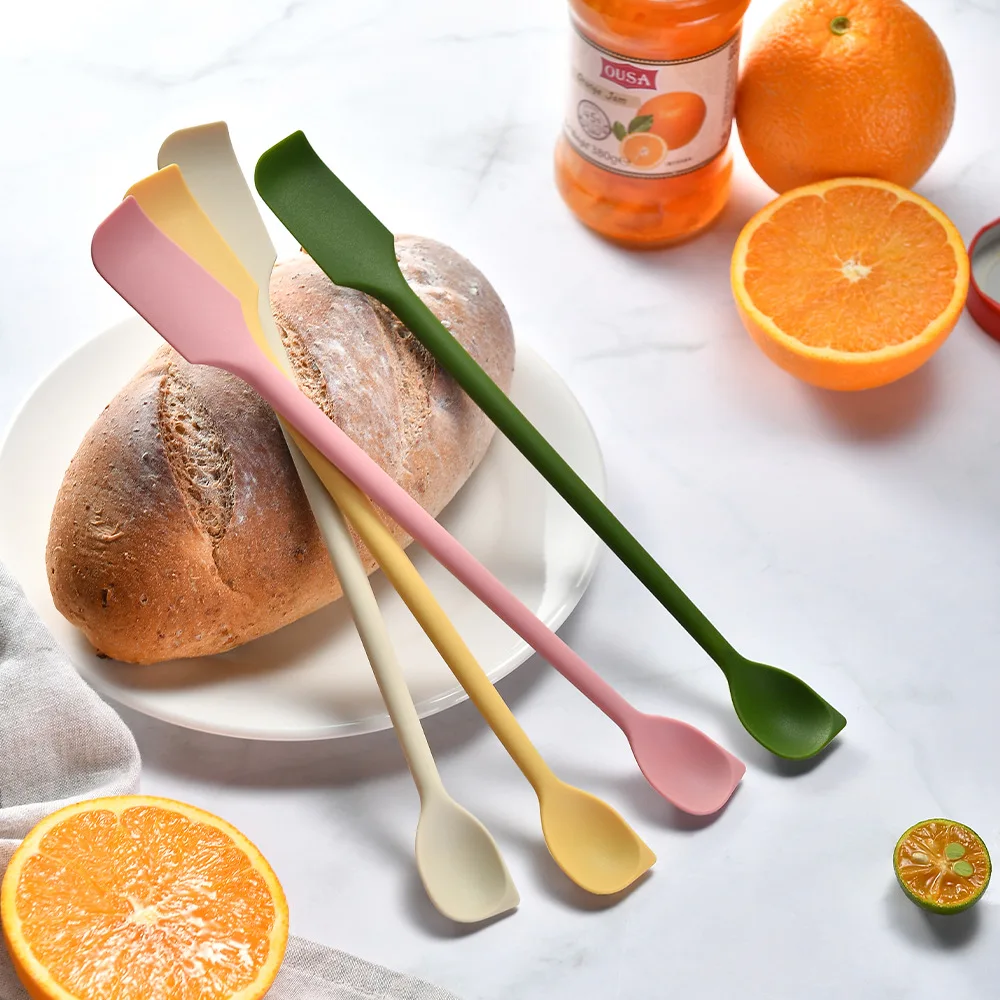 Mixing Cup Silicone - Spatule à confiture double tête en