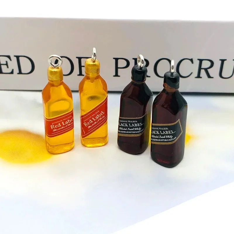 Resin Craft Projects - 10 Breloques Mini Bouteilles de Vin