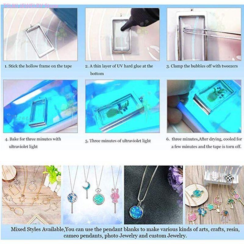 62KE 10x/ensemble pendentif en - Bezels Set Pendant avis et prix