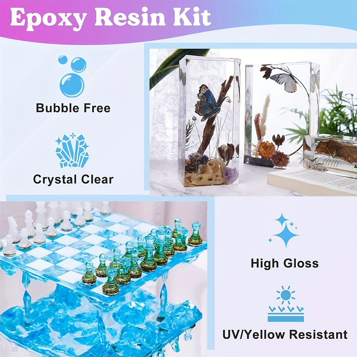 Kit de résine moulée transpare - Resin Jewelry Kit avis et prix