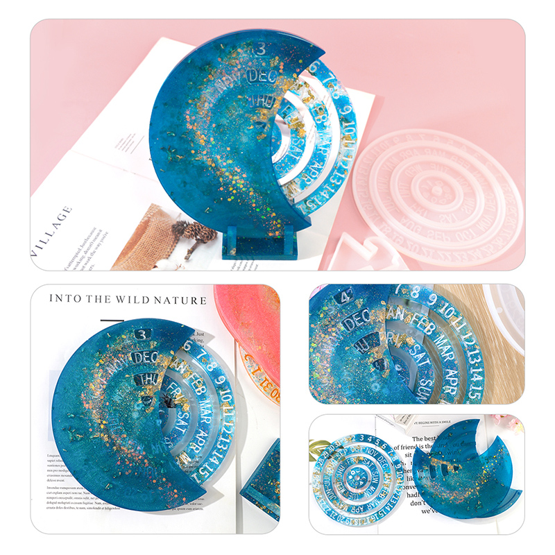 Calendrier perpétuel rotatif e - Resin Ocean Wave Mold avis et prix