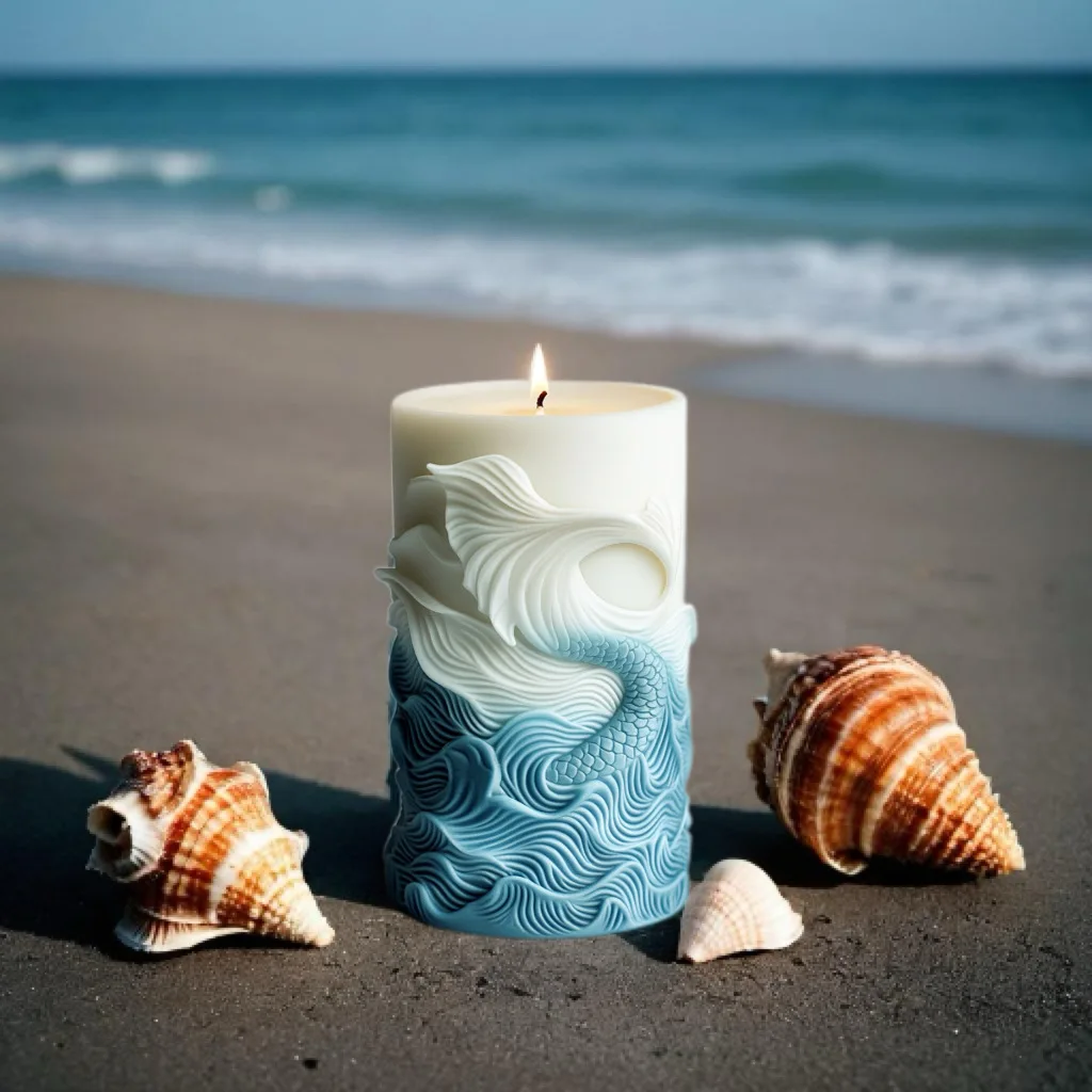 Moule cylindrique en silicone  - Resin Ocean Wave Mold avis et prix