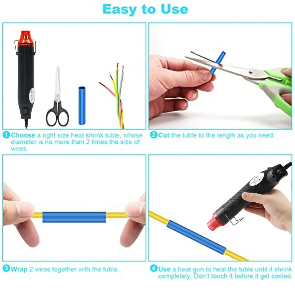 Tube thermorétractable 2:1, co - Heat Gun Small avis et prix