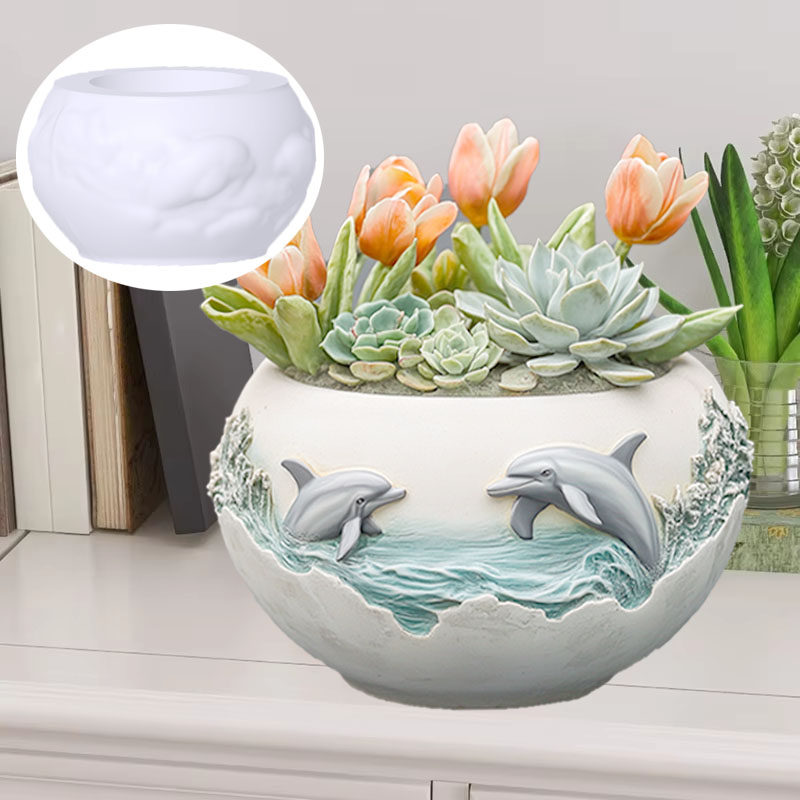 Couple dauphin relief plante s - Resin Ocean Wave Mold avis et prix