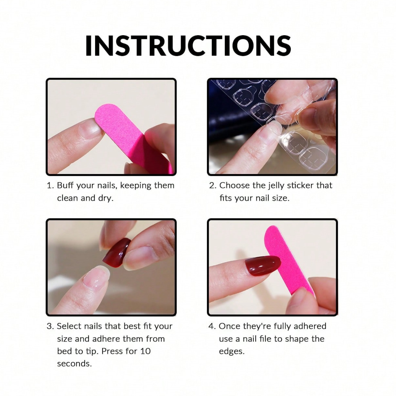 10 faux ongles carrés courts p - Resin Craft Material avis et prix