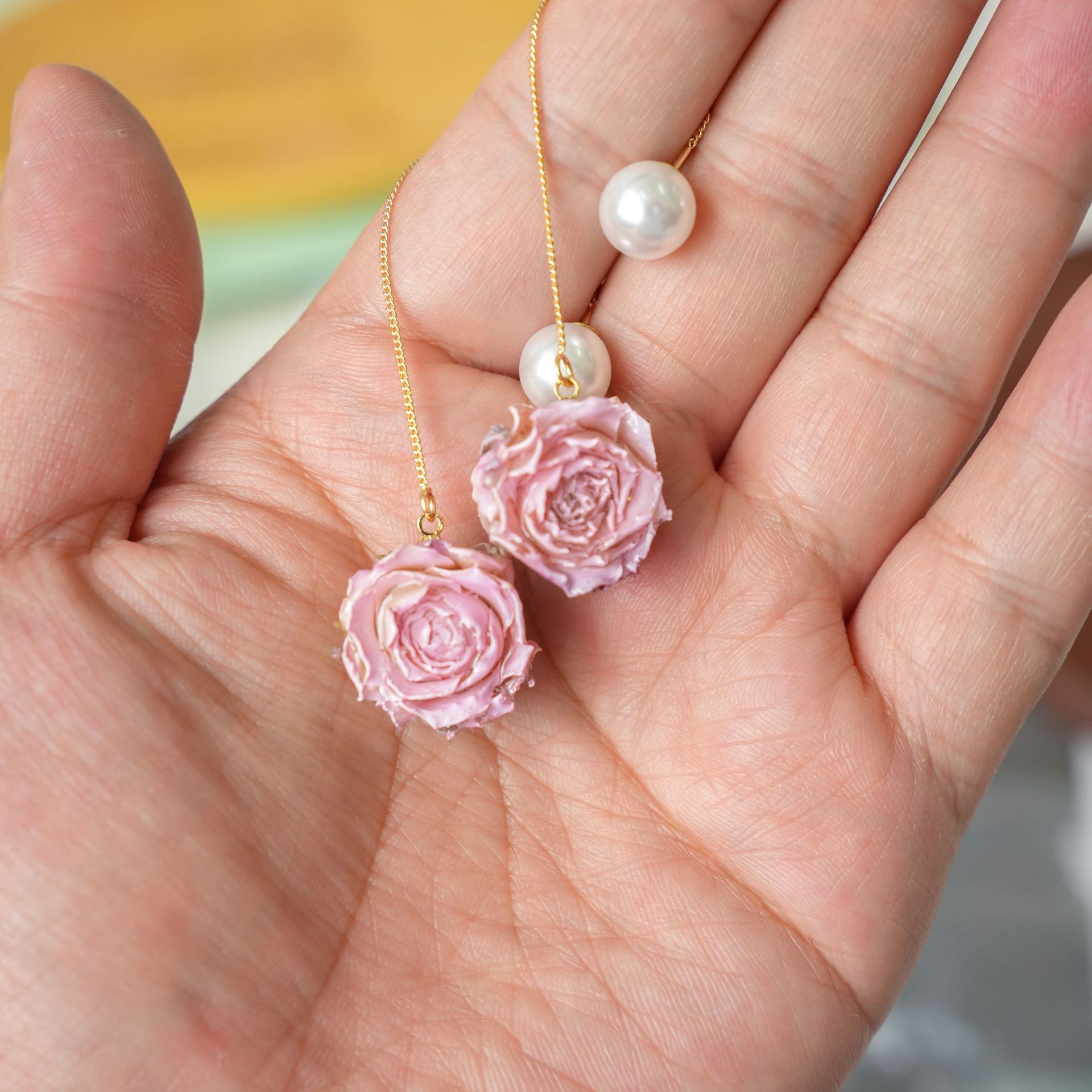 Boucles d'oreilles longues élé - Flower Preservation Resin avis et prix